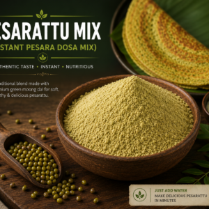 Pesarattu Mix - Sprouted Moong Dal Dosa Premix (Instant Pesara Dosa Mix)